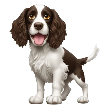 springer spaniel with ball  sticker