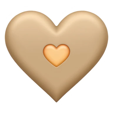beige heart sticker
