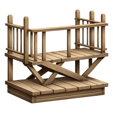 balcony made out of wood sticker