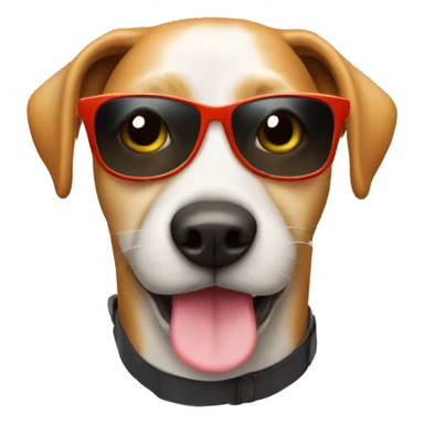 Hund mit sonnenbrille sticker