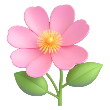 Pearl light pink flower sticker