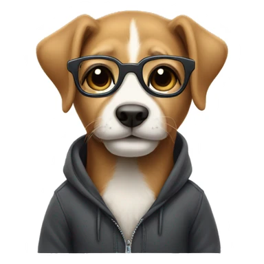 random cute animal wear glasses sticker