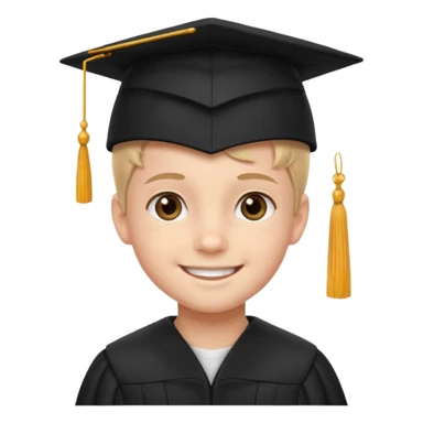 graduating cap kid sticker