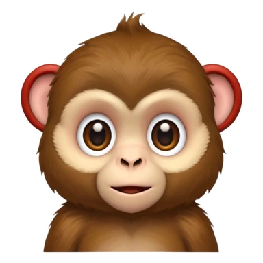 Cute monkey sticker