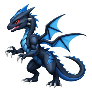 Black and Blue Venom-Stitch-Zekrom-Salandit-Sneasel-fusion, full body sticker