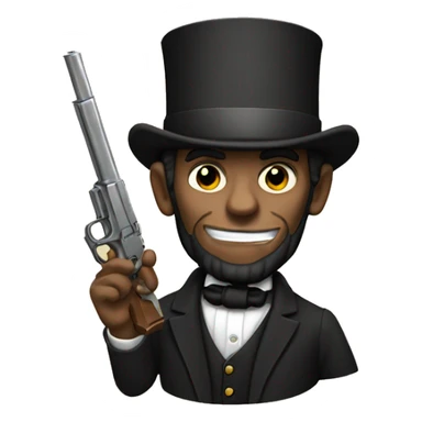 abraham lincoln with a gun sticker