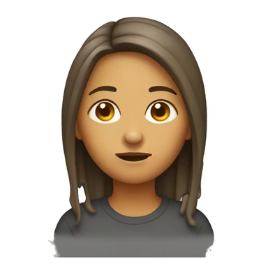 A female version of the melting emoji. sticker
