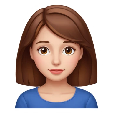 una mujer coqueta pelo castaño sticker