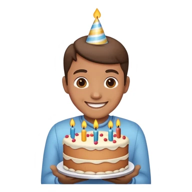 me holding a birthday cake sticker