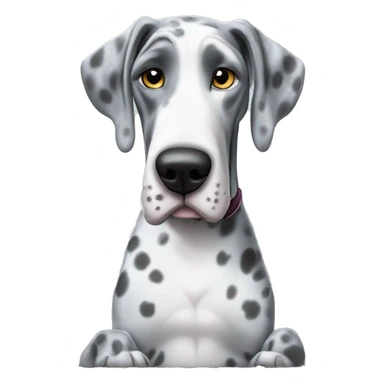 Blue Merle Great Dane playing piano sticker