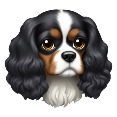 cavalier black and tan with a lavender bow sticker