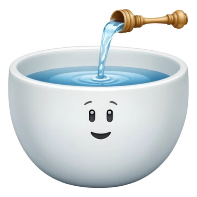 A simple water bowl sticker