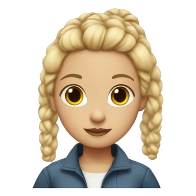 Girl with blonde hair with bun sticker