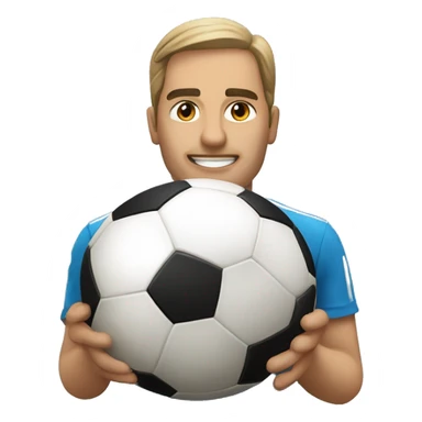 Un🫶🏻 q la mitad con una pelota de fútbol  sticker