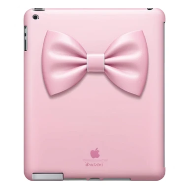 Baby pink iPad with bow on the back sticker