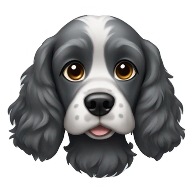 black and grey cocker spaniel sticker