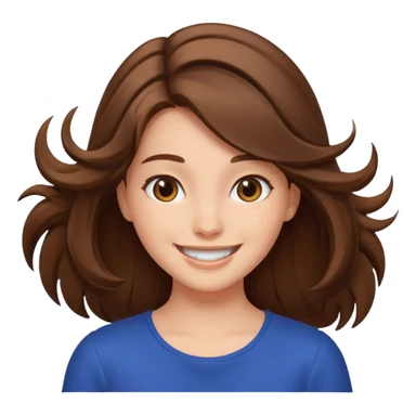 Girl flips hair  sticker