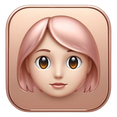 Rose gold metal sticker