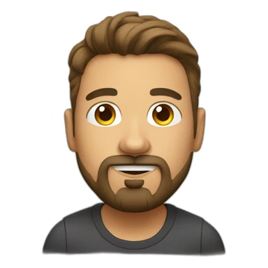 Podcaster with goatee sticker