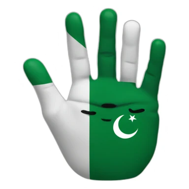Pakistan Flag in cats hand sticker