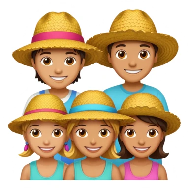 One peice strawhat crew emoji sticker