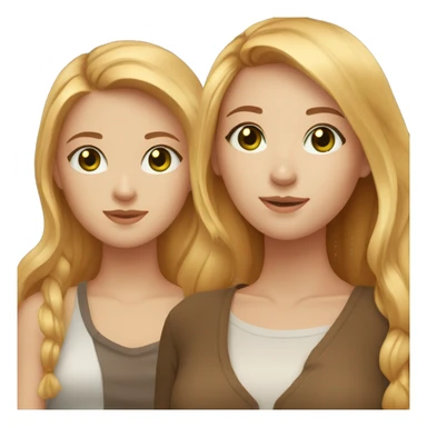 3 best friends, Blond girl with green eyes, ginger girl with brown eyes and a dark hair with dark eyes sticker