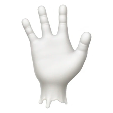 Sticky white glue hand sticker