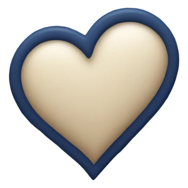 Navy blue coastal heart sticker