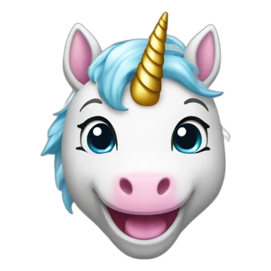 happy diamond unicorn sticker