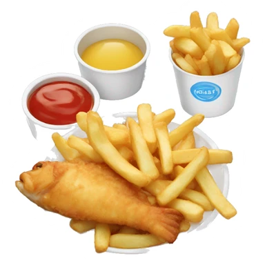 Fish and chips meal sticker