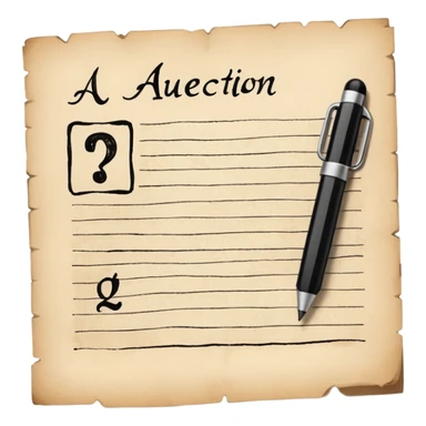 Auction Wil note sticker