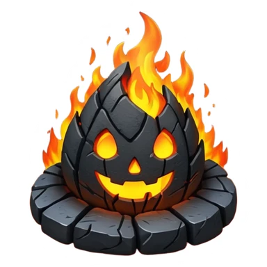 burning coal sticker