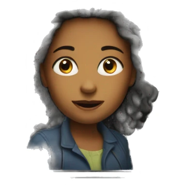 portrait of girl in car sticker