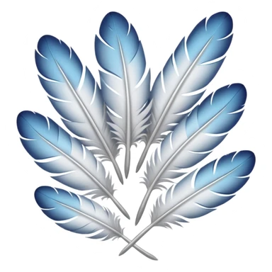 Floating Feather Cluster sticker