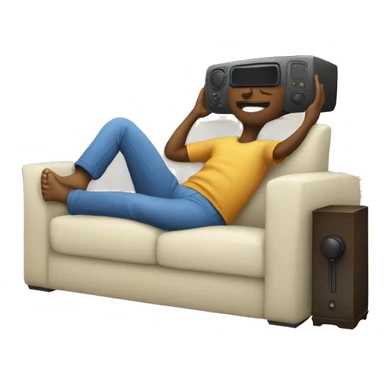 relax Person watch tv sticker
