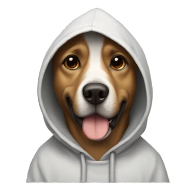 Dog wearing a hoodi sticker