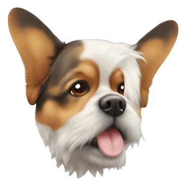 Chien avec des ailes de papillon  sticker