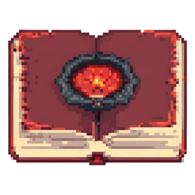 red cursed book with dark aura sticker