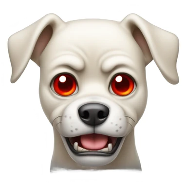 Dog angry with red eyes face sticker