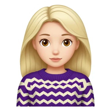 Knitted girl sticker