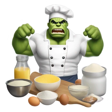 Hulk in a baking sticker
