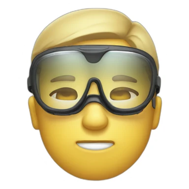 guy with goggles tired after long day sticker