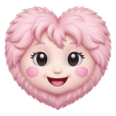pastel pink heart with a cute face sticker