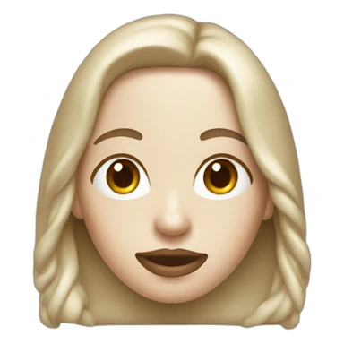 Joconda with cream in the face sticker