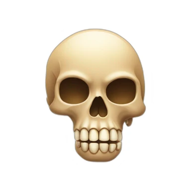 Fingers emoji pointing at skull in centre sticker