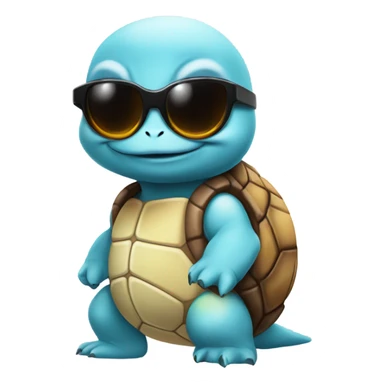 Make squirtle the Pokémon with sunglasses sticker