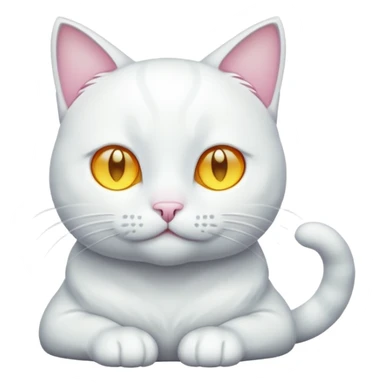 white cat luminous sticker