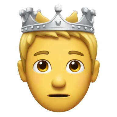 Annoyed person with a crown on sticker