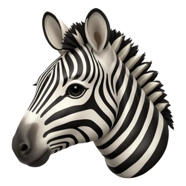 black and white zebra face sticker