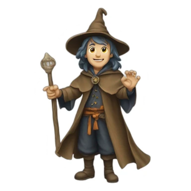 Sorciere sur balai sticker